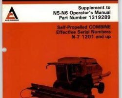 Gleaner 71320790 Operator Manual - N7 Combine (eff sn 1201-1700)