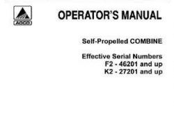 Gleaner 71323405 Operator Manual - F2 Combine (eff sn 46201-48200)