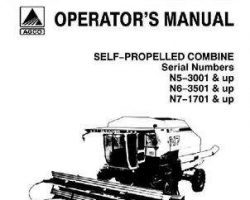 Gleaner 71324311 Operator Manual - N5 (3001-4500) / N6 (3501-5100) / N7 (1701-2500) Combine