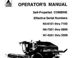 Gleaner 71340662 Operator Manual - N5 (6101-7100) / N6 (7301-8800) / N7 (4501-5500) Combine