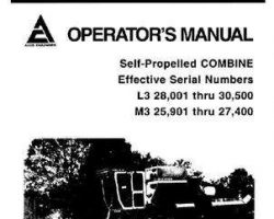 Gleaner 71340764 Operator Manual - L3 (eff sn 28001-30500) / M3 (eff sn 25901-27400) Combine
