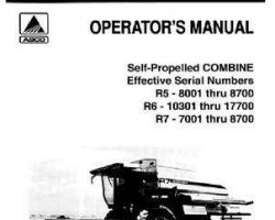 Gleaner 71348659 Operator Manual - R5 (8001-8700) / R6 (10301-17700) / R7 (7001-8700) Combine