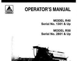 Gleaner 71358926 Operator Manual - R40 (sn 1301-1500) / R50 (sn 2801-3100) Combine