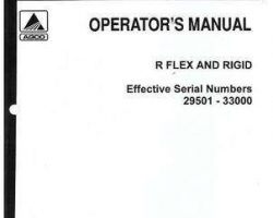 AGCO 71360104 Operator Manual - R Series Grain Header (rigid & flex, eff sn 29501-33000, 1989.5)