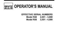 Gleaner 71360313 Operator Manual - R40 (sn 2001-3000) / R50 (sn 3501-4500) Combine