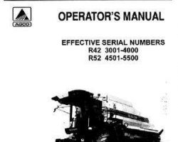 Gleaner 71366437 Operator Manual - R42 (prior sn 43001) / R52 (prior sn 53001) Combine
