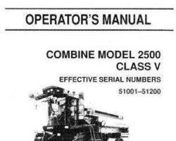 Gleaner 71367126 Operator Manual - 2500 Combine