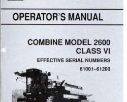 Gleaner 71367127 Operator Manual - 2600 Combine
