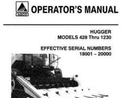 Gleaner 71374114 Operator Manual - Hugger Corn Head (sn 17001-20000)