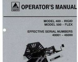 Gleaner 71374446 Operator Manual - 400 Rigid / 500 Flex Grain Header (sn 40001-46000)