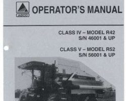 Gleaner 71376026 Operator Manual - R42 (eff sn 46001-46999) / R52 (eff sn 56001-56999) Combine