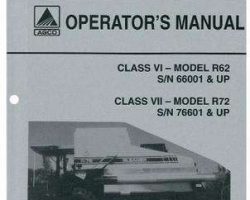 Gleaner 71376027 Operator Manual - R62 (eff sn 66001-66999) / R72 (eff sn 76001-76999) Combine