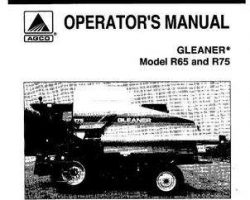 Gleaner 71406406 Operator Manual - R65 / R75 Combine (eff sn HPxx101, 2005)