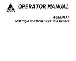 Gleaner 71416188F Operator Manual - 7200 Rigid / 8200 Flex Grain Header