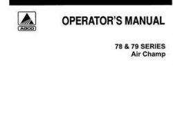 Allis Chalmers 71502349 Operator Manual - 78 / 79 Series Planter Unit (Air Champ)