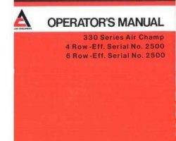 Allis Chalmers 71503297 Operator Manual - 330 Series Planter (Air Champ 4 row & 6 row, eff sn 2500)