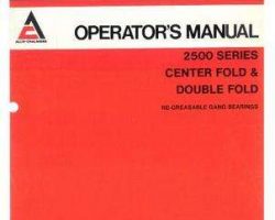 Allis Chalmers 71505385 Operator Manual - 2500 Disc (folding, prior sn 3015)