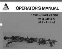 Allis Chalmers 71508766 Operator Manual - 1400 Chiselvator (wing, 21 ft - 37.5 ft)