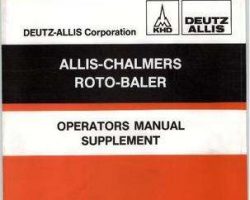 Allis Chalmers 71509280 Operator Manual - Roto-Baler Supplement