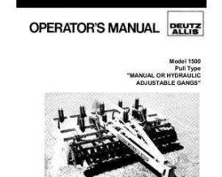 Allis Chalmers 71509983 Operator Manual - 1500 / 1600 Chisel Plow (Min-Til, pull-type)