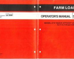 Deutz Allis 71510493 Operator Manual - 475 Loader