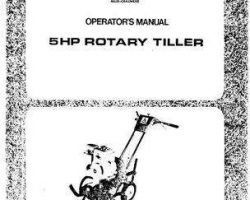 Allis Chalmers 71609016 Operator Manual - Rotary Tiller (5 hp)
