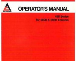 Deutz Allis 72096003 Operator Manual - 430 Loader