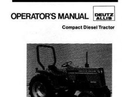 Deutz Allis 72102222 Operator Manual - 5220 (synchro) / 5230 Compact Tractor
