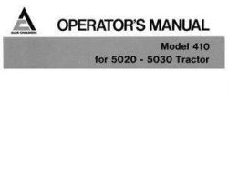 Allis Chalmers 72109023 Operator Manual - 410 Front Blade (for 5020 / 5030 tractor)