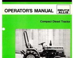 Deutz Allis 72118582 Operator Manual - 5215 Compact Tractor (synchromesh)