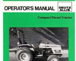 Deutz Allis 72118708 Operator Manual - 5220 Compact Tractor (hydro)