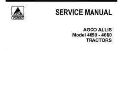 AGCO Allis 72200007 Service Manual - 4650 / 4660 Tractor