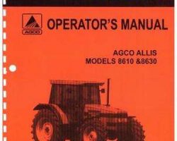 AGCO Allis 72200448 Operator Manual - 8610 / 8630 Tractor