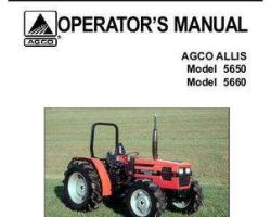 AGCO Allis 72201412 Operator Manual - 5650 / 5660 Tractor