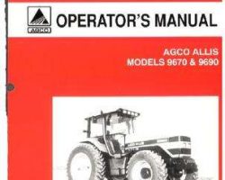 AGCO Allis 72503722 Operator Manual - 9670 (prior to 961001) / 9690 (prior to 981001) Tractor