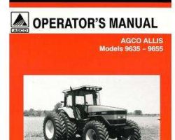 AGCO Allis 72505897 Operator Manual - 9635 (prior sn 932001) / 9655 (prior sn 952001) Tractor