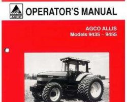 AGCO Allis 72505900 Operator Manual - 9435 / 9455 Tractor