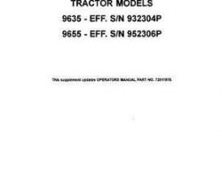 AGCO Allis 72513719 Service Manual - 9635 (eff 932304P) / 9655 (eff 952306P) Tractor (supplement)