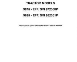 AGCO Allis 72513720 Operator Manual - 9675 (eff sn 972308P) / 9695 (eff sn 982301P) Tractor (suppl)