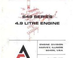 AGCO Allis 74008340 Parts Book - 649I / 649T Engine (4.9 L)