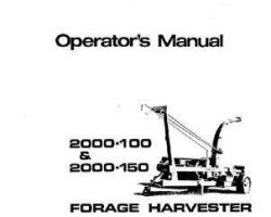 Hesston 7780026 Operator Manual - 2000-100 (eff sn 11150) / 2000-150 Harvester (eff sn 11450)
