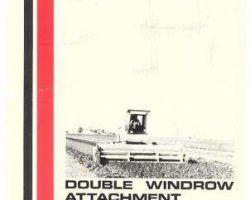 Hesston 7783483R Operator Manual - Double Windrow Attachment