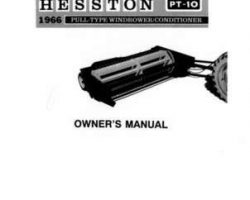 Hesston 781435 Operator Manual - PT10 Mower Conditioner (pull-type, 1966)