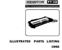 Hesston 781468 Parts Book - PT10 Mower Conditioner (pull-type, 1966)