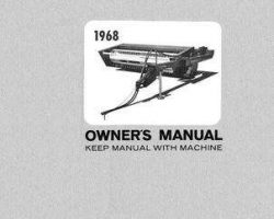 Hesston 784256 Operator Manual - PT10 Mower Conditioner (pull-type, 1967-68)