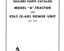 Allis Chalmers 79003122 Parts Book - A Tractor / E563 (E-60) Power Unit