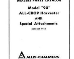 AGCO Allis 79003126 Parts Book - 90 All-Crop Harvester (and special attachments, 1965)