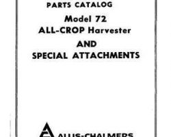 AGCO Allis 79003132 Parts Book - 72 Combine (All Crop & attachments)