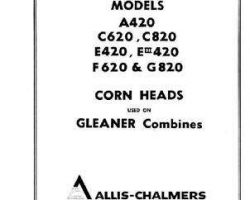 Gleaner 79003149 Parts Book - A420 / E420 / E3-420 / C620 / C820 / F620 / G820 Corn Head