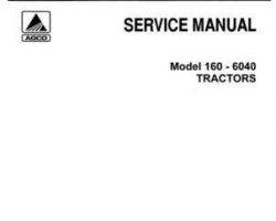 Allis Chalmers 79003411 Service Manual - 160 / 6040 Tractor